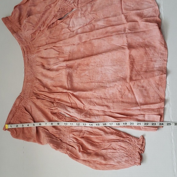 New - Dyed Smocked Off Shoulder Top - X L - Picture 12 of 12